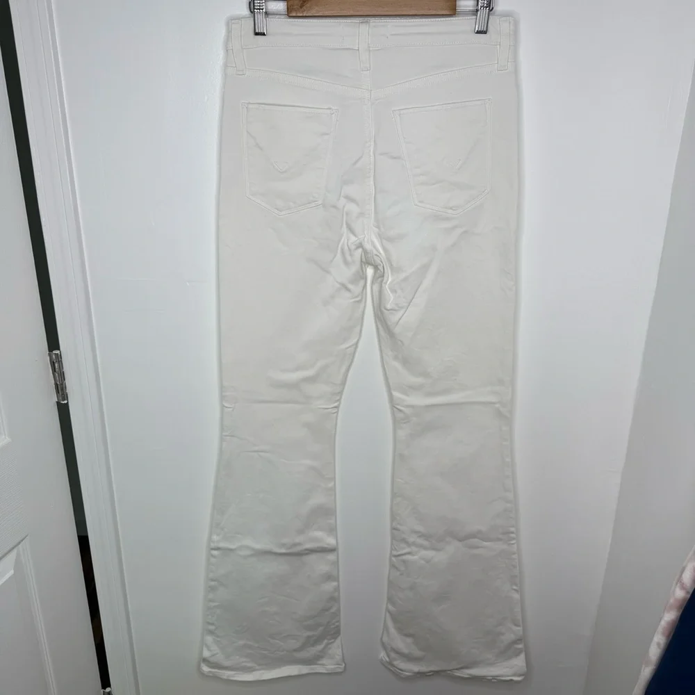 HUDSON Holly High Rise Flare White Denim Jeans *Tall/Long Inseam - Picture 7 of 9